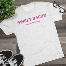Load image into Gallery viewer, SWEET BACON - #JusticeForSmiley - Unisex Tri-Blend Crew Tee