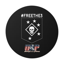 Load image into Gallery viewer, #FreeThe3 - MARSOC 3 - UAP - Round Vinyl Stickers