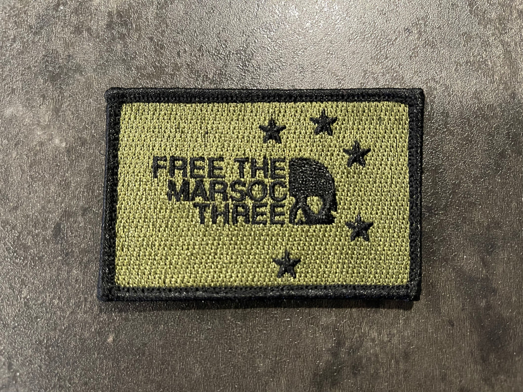 'Free The MARSOC Three' Velcro Patch From Green Wolf Tactical