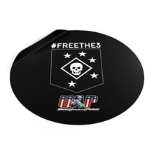 Load image into Gallery viewer, #FreeThe3 - MARSOC 3 - UAP - Round Vinyl Stickers
